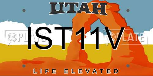 IST11V Utah License Plate