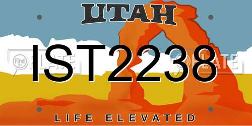 IST2238 Utah License Plate