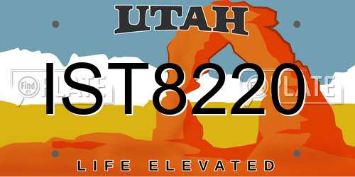 IST8220 Utah License Plate