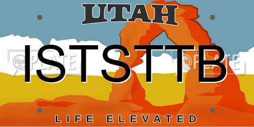 ISTSTTB Utah License Plate