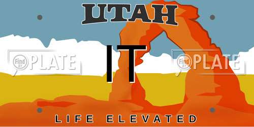 IT Utah License Plate