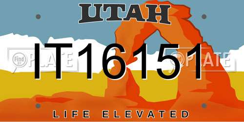IT16151 Utah License Plate