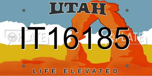 IT16185 Utah License Plate