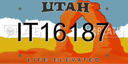 IT16187 Utah License Plate