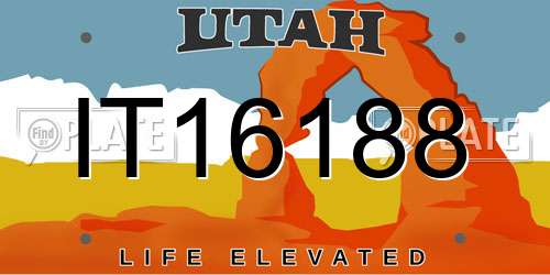 IT16188 Utah License Plate