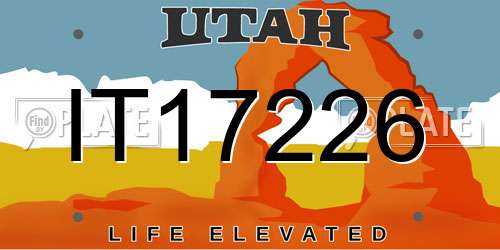 IT17226 Utah License Plate