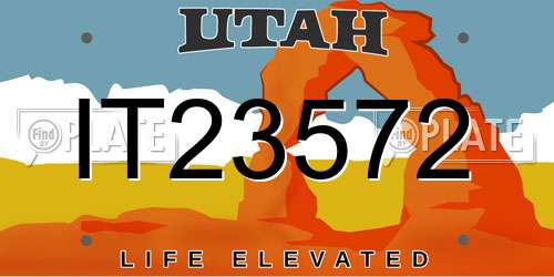 IT23572 Utah License Plate