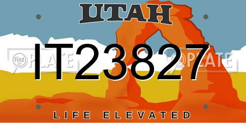 IT23827 Utah License Plate
