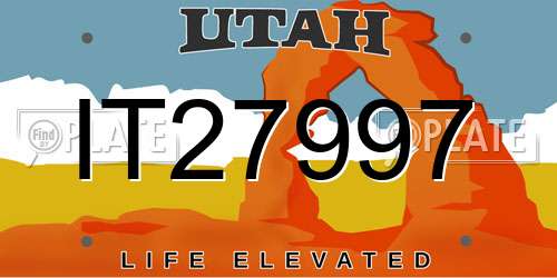 IT27997 Utah License Plate