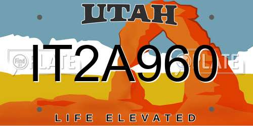IT2A960 Utah License Plate