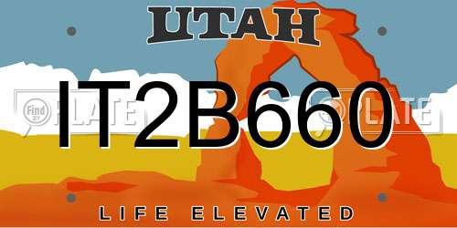 IT2B660 Utah License Plate