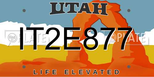 IT2E877 Utah License Plate
