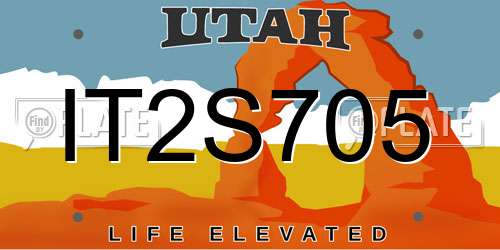 IT2S705 Utah License Plate