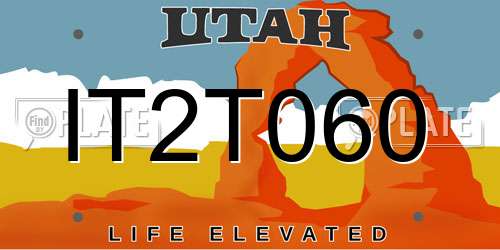 IT2T060 Utah License Plate