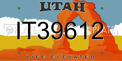 IT39612 Utah License Plate