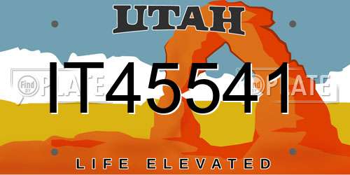 IT45541 Utah License Plate
