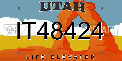 IT48424 Utah License Plate