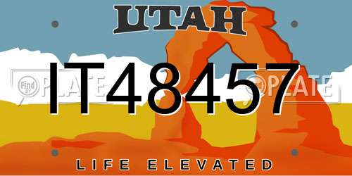 IT48457 Utah License Plate