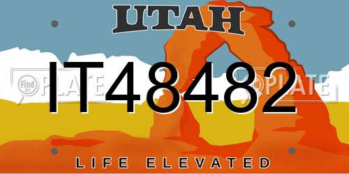 IT48482 Utah License Plate