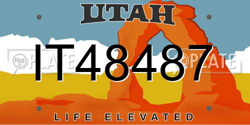 IT48487 Utah License Plate