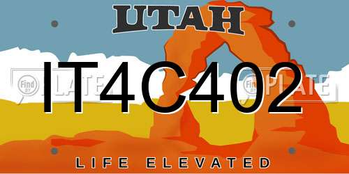 IT4C402 Utah License Plate