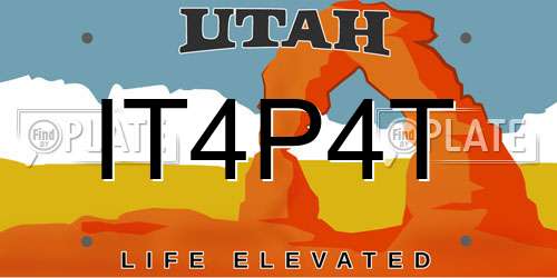 IT4P4T Utah License Plate