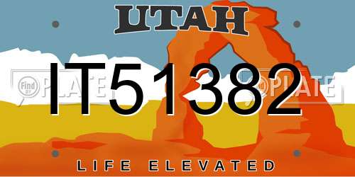 IT51382 Utah License Plate
