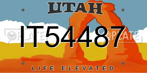 IT54487 Utah License Plate