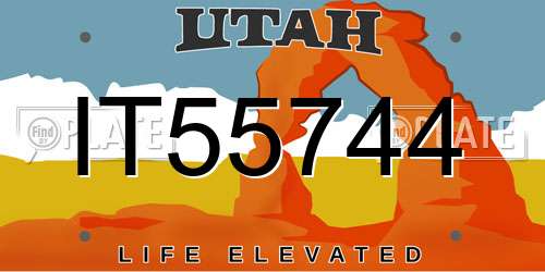IT55744 Utah License Plate