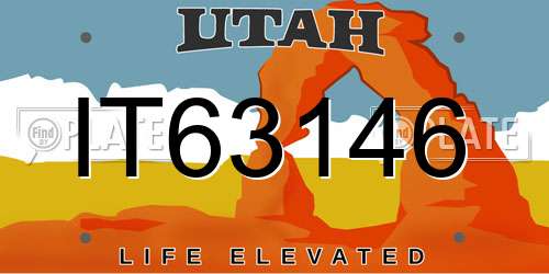 IT63146 Utah License Plate