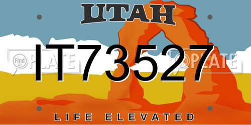 IT73527 Utah License Plate