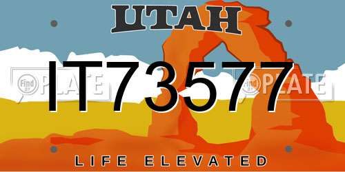 IT73577 Utah License Plate