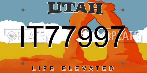 IT77997 Utah License Plate