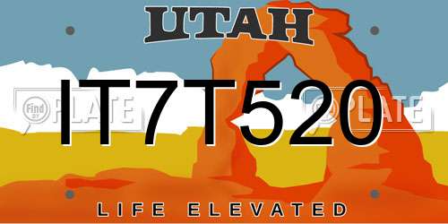 IT7T520 Utah License Plate