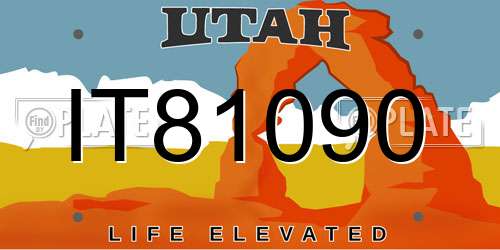 IT81090 Utah License Plate