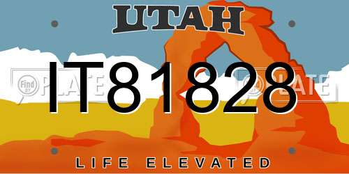 IT81828 Utah License Plate