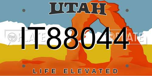 IT88044 Utah License Plate