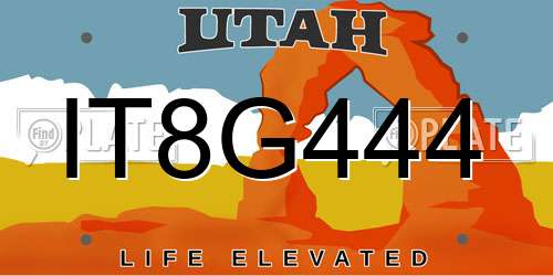IT8G444 Utah License Plate