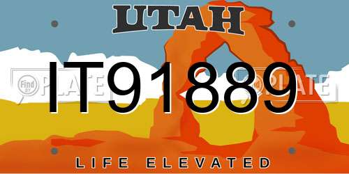 IT91889 Utah License Plate