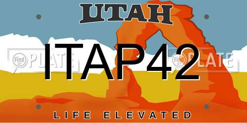 ITAP42 Utah License Plate