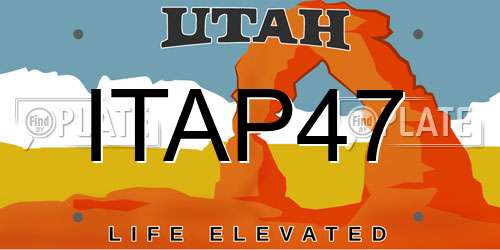 ITAP47 Utah License Plate