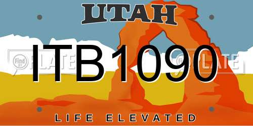 ITB1090 Utah License Plate