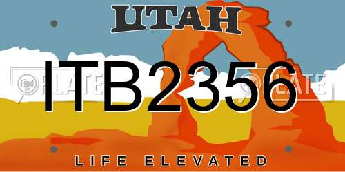 ITB2356 Utah License Plate