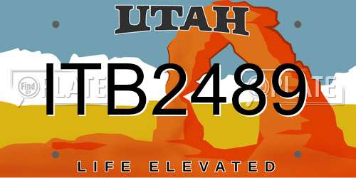 ITB2489 Utah License Plate