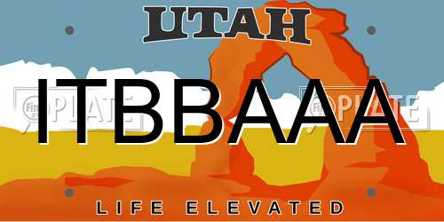 ITBBAAA Utah License Plate