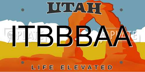 ITBBBAA Utah License Plate