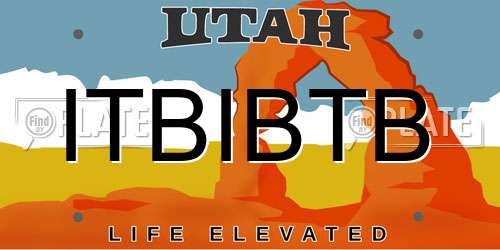 ITBIBTB Utah License Plate