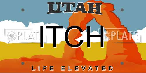 ITCH Utah License Plate