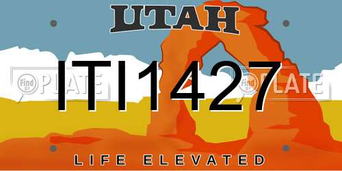 ITI1427 Utah License Plate