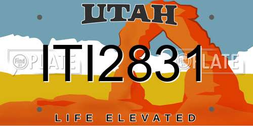 ITI2831 Utah License Plate